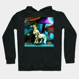 Unicorn in a mushroom forest Hoodie